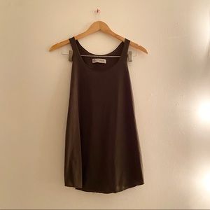 Olive green long tank